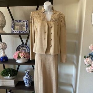St John Evening Suit 3 pc - Jacket,skirt,tank sz 10